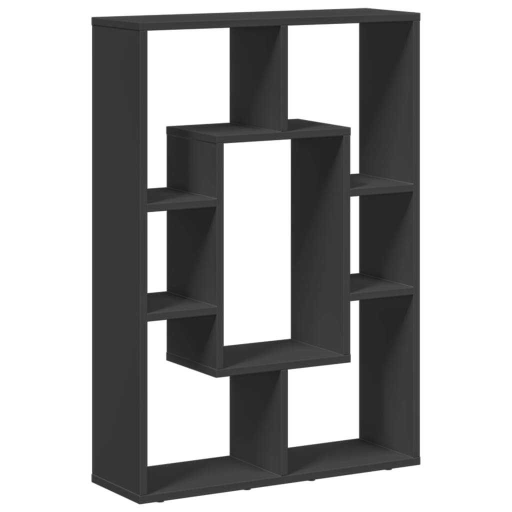 Bookcase, black, 63x20x90 cm, processed wood