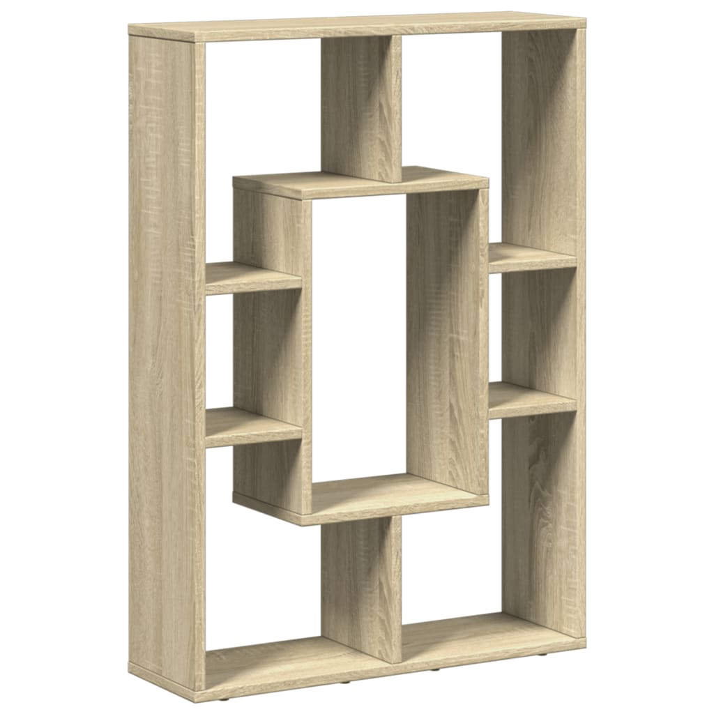 Bookcase, sonoma oak, 63x20x90 cm, processed wood