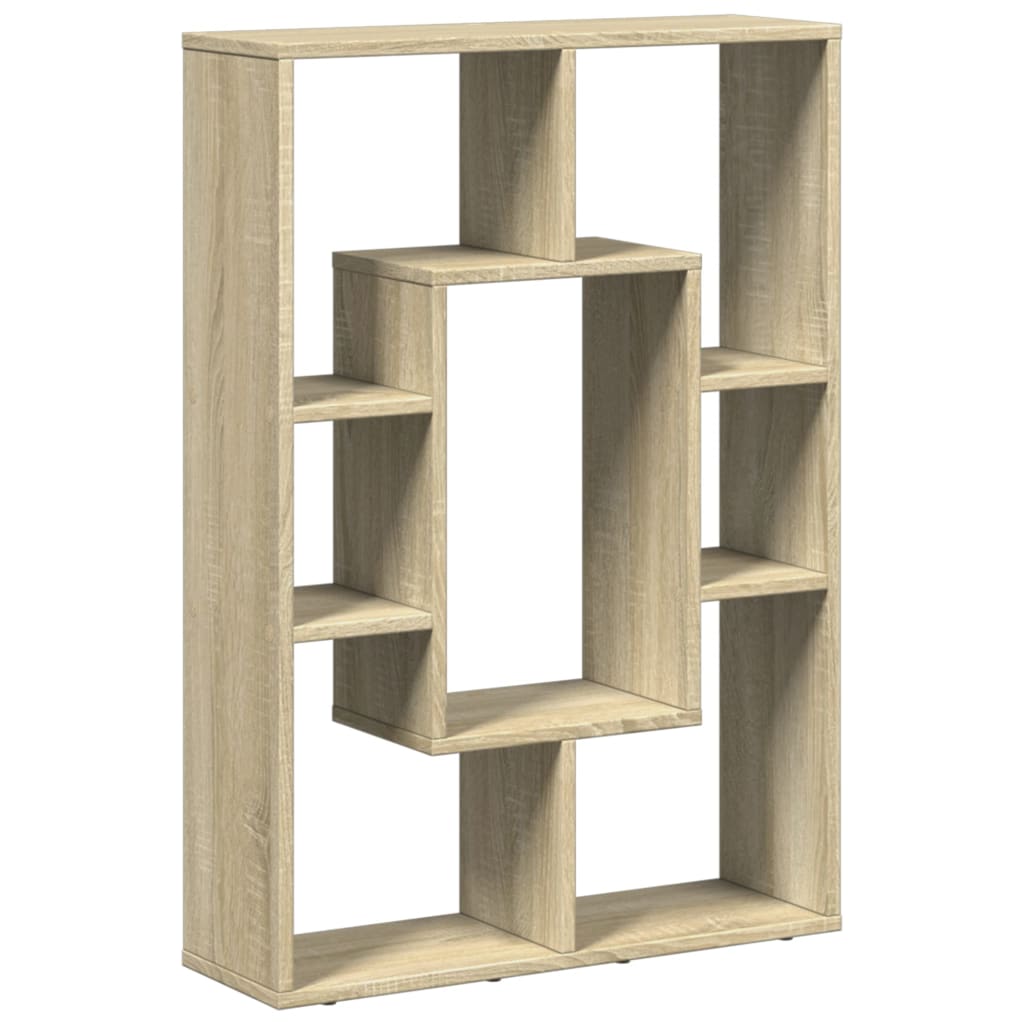 Bookcase, sonoma oak, 63x20x90 cm, processed wood