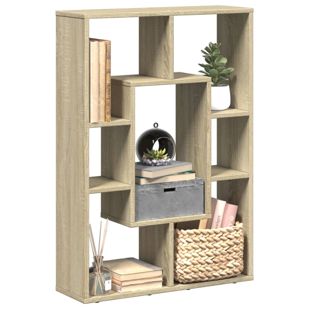 Bookcase, sonoma oak, 63x20x90 cm, processed wood