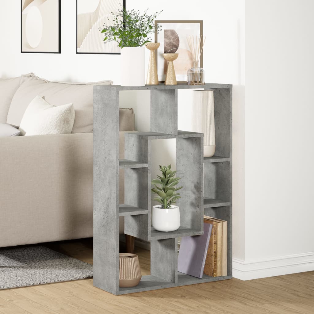 Bookcase, concrete grey, 63x20x90 cm, engineered wood