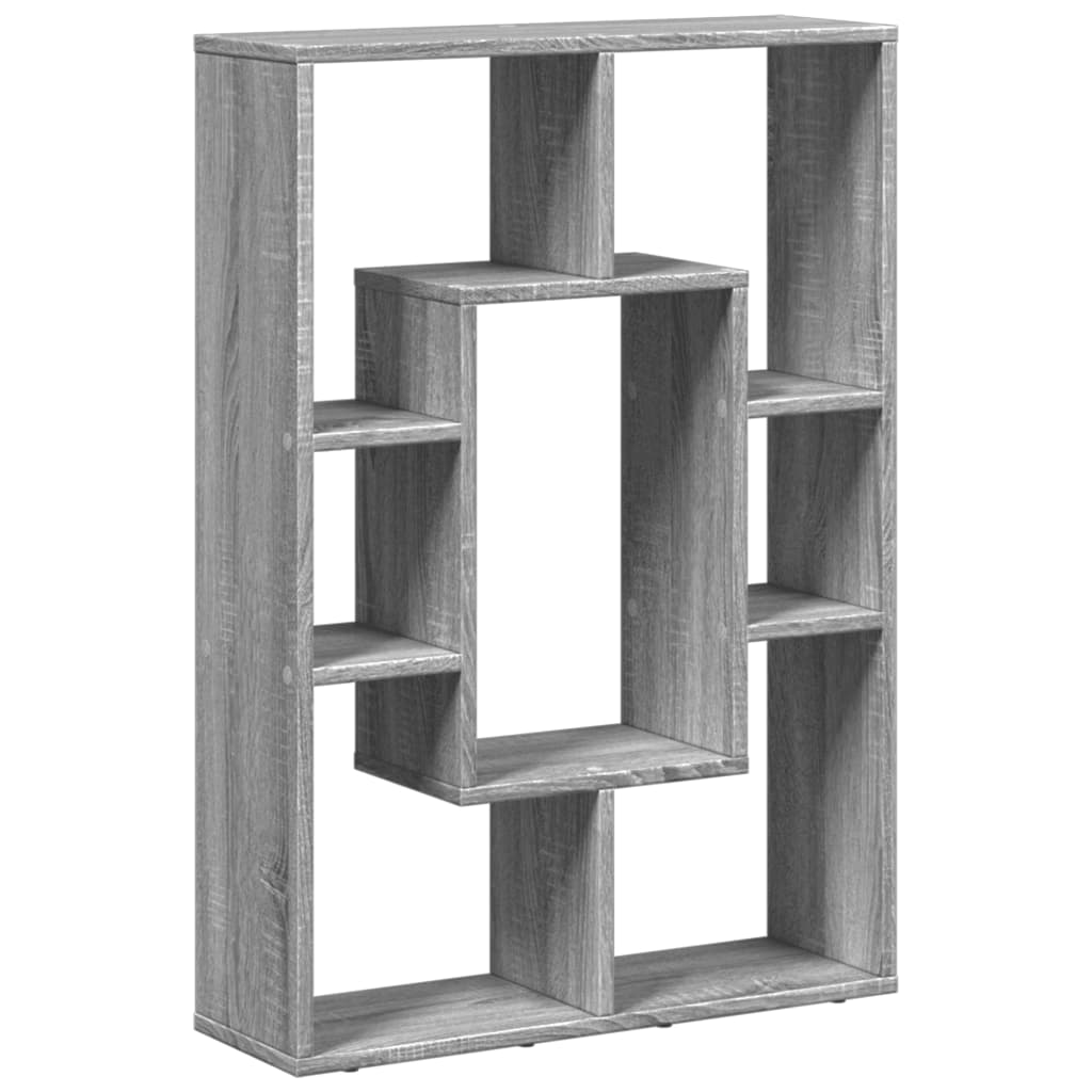 Bookcase, sonoma grey, 63x20x90 cm, engineered wood