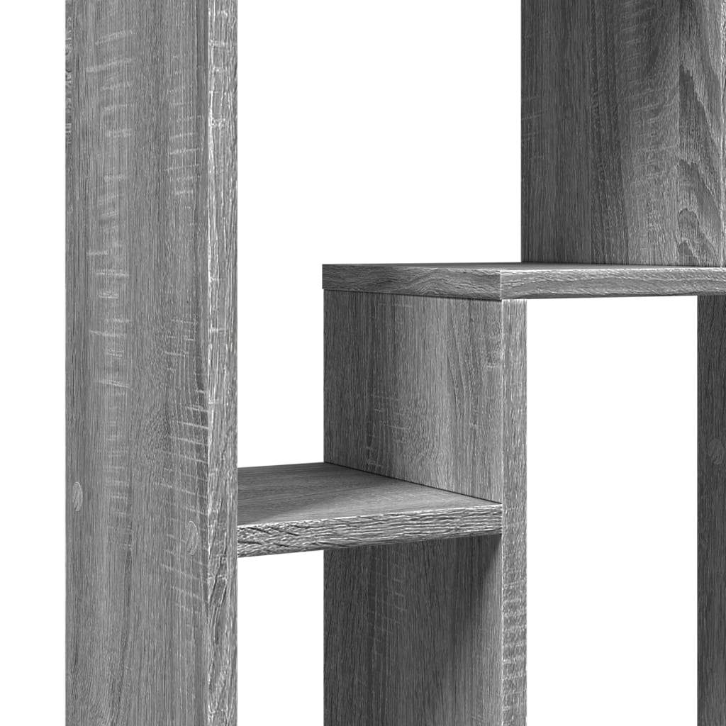 Bookcase, sonoma grey, 63x20x90 cm, engineered wood