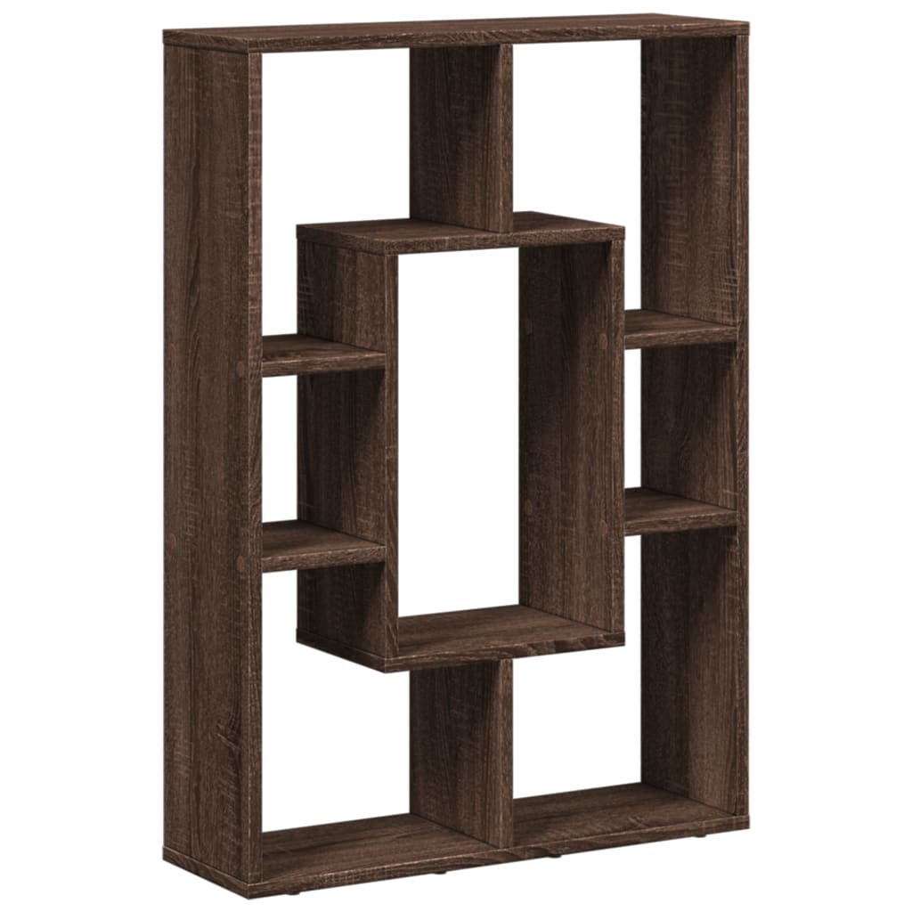 Bookcase, brown oak, 63x20x90 cm, processed wood