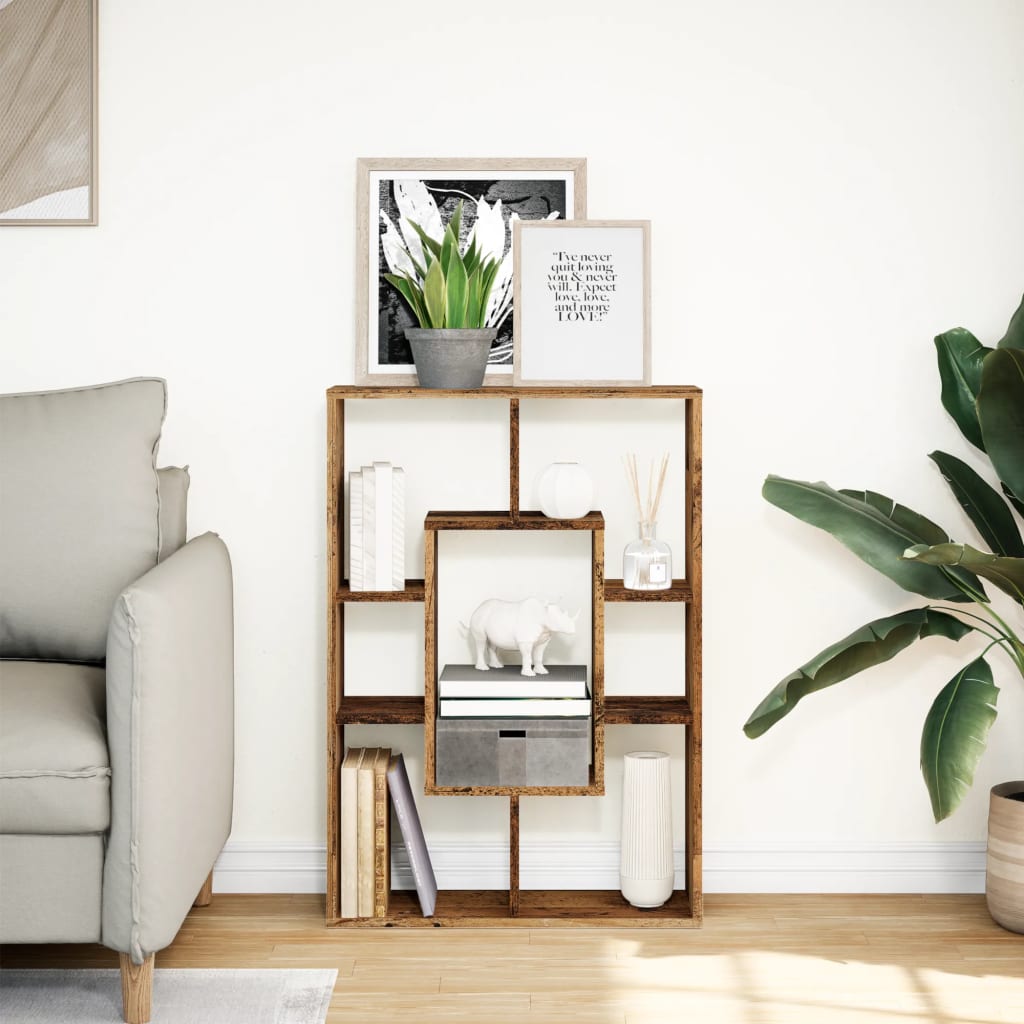 Bookcase, old wood, 63x20x90 cm, processed wood