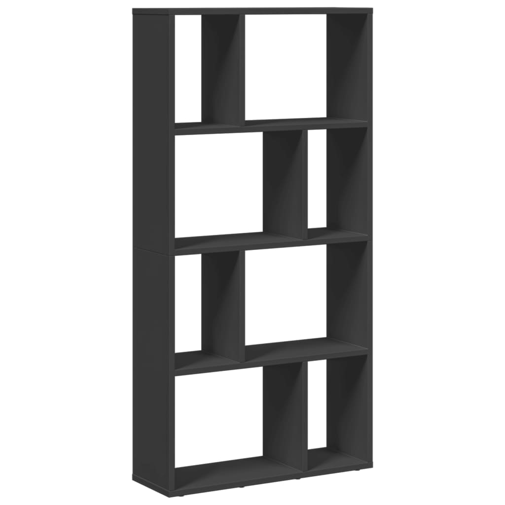 Bookcase, black, 60x20x120 cm, processed wood