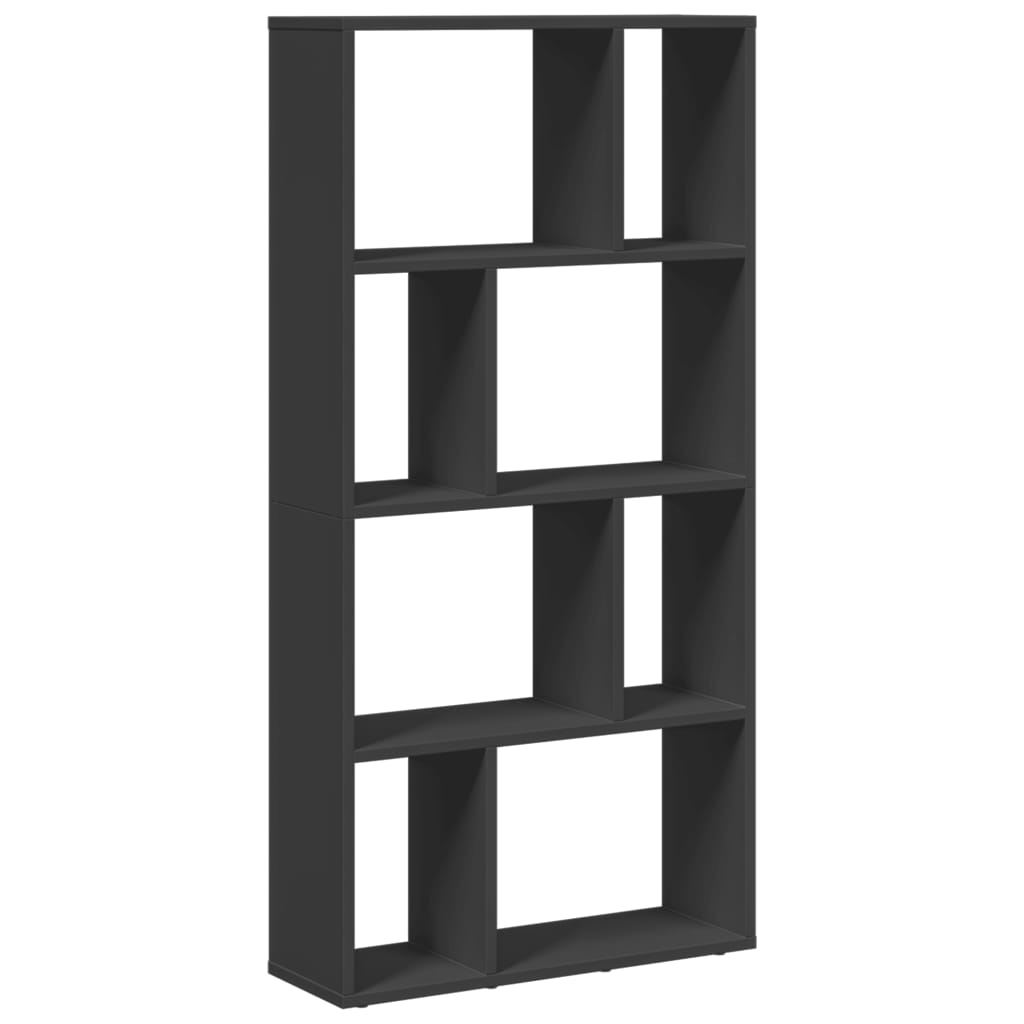 Bookcase, black, 60x20x120 cm, processed wood