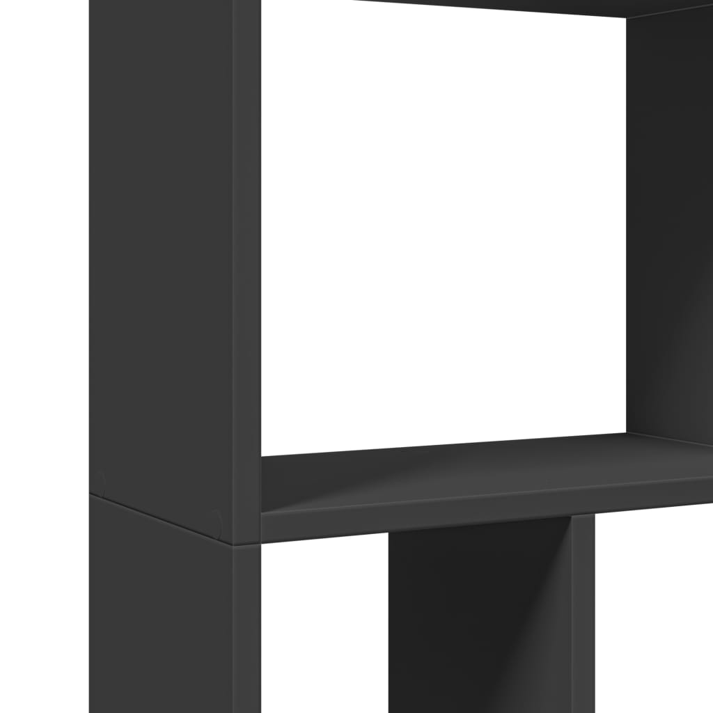 Bookcase, black, 60x20x120 cm, processed wood