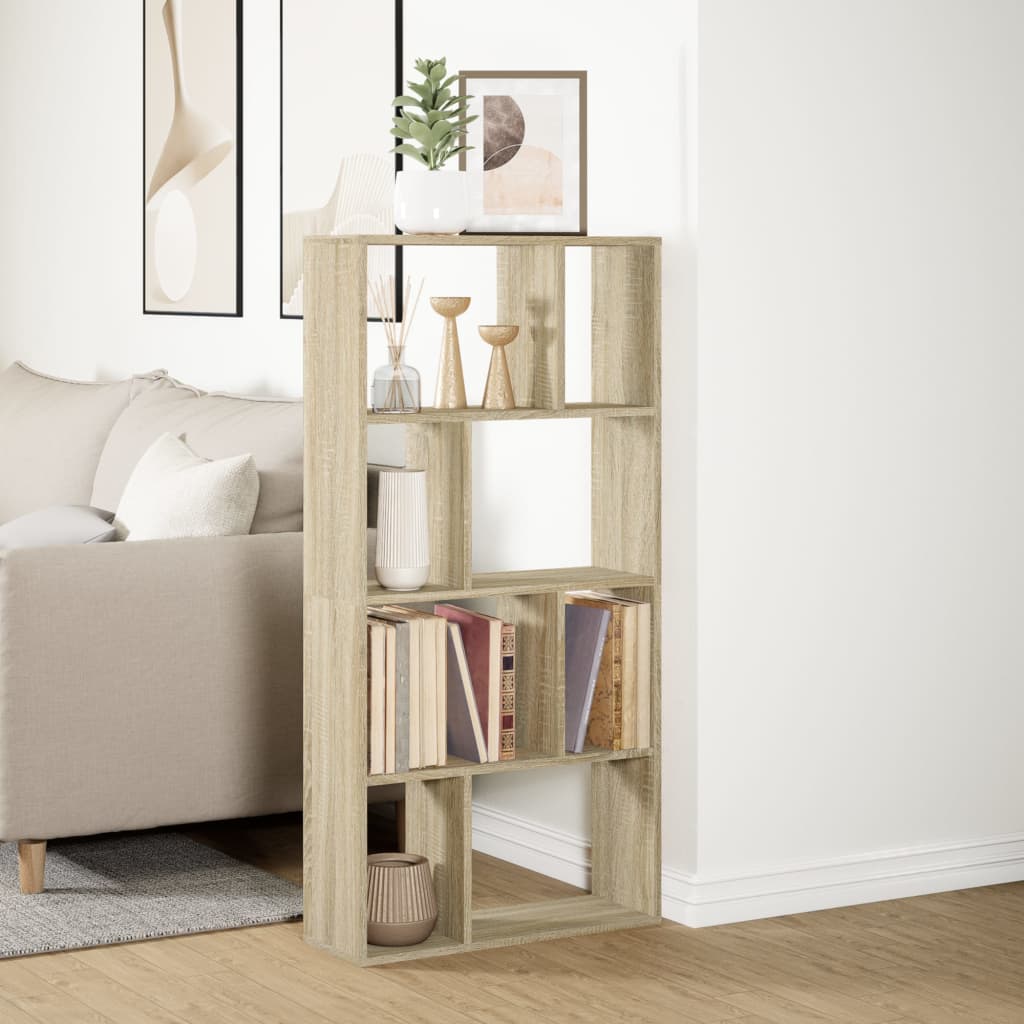 Bookcase, sonoma oak, 60x20x120 cm, processed wood