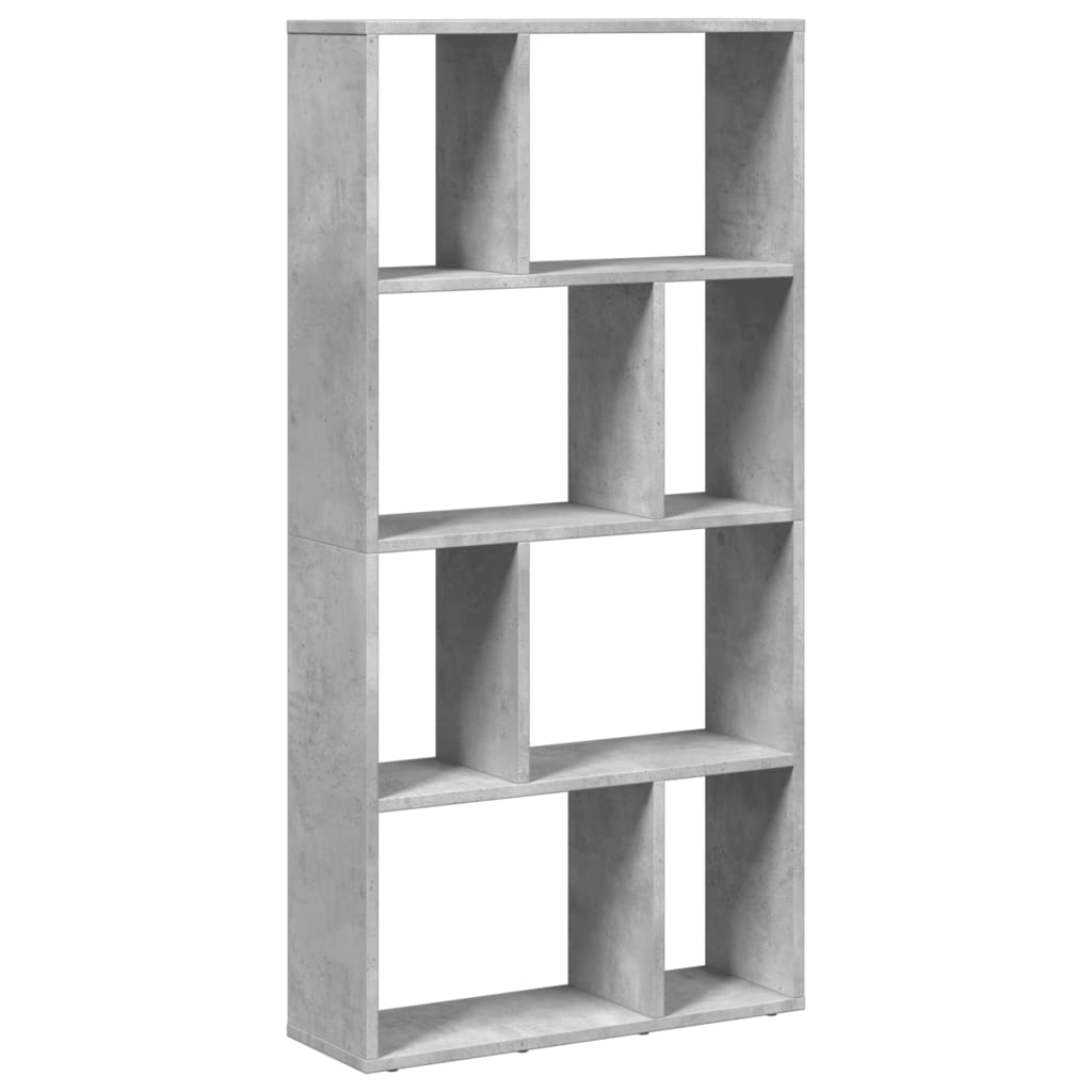 Bookcase, concrete grey, 60x20x120 cm, processed wood