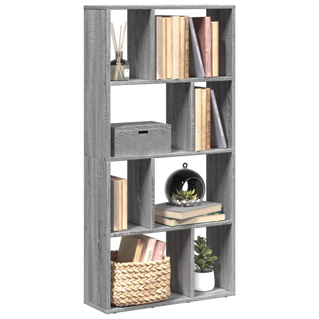 Bookcase, sonoma grey, 60x20x120 cm, engineered wood