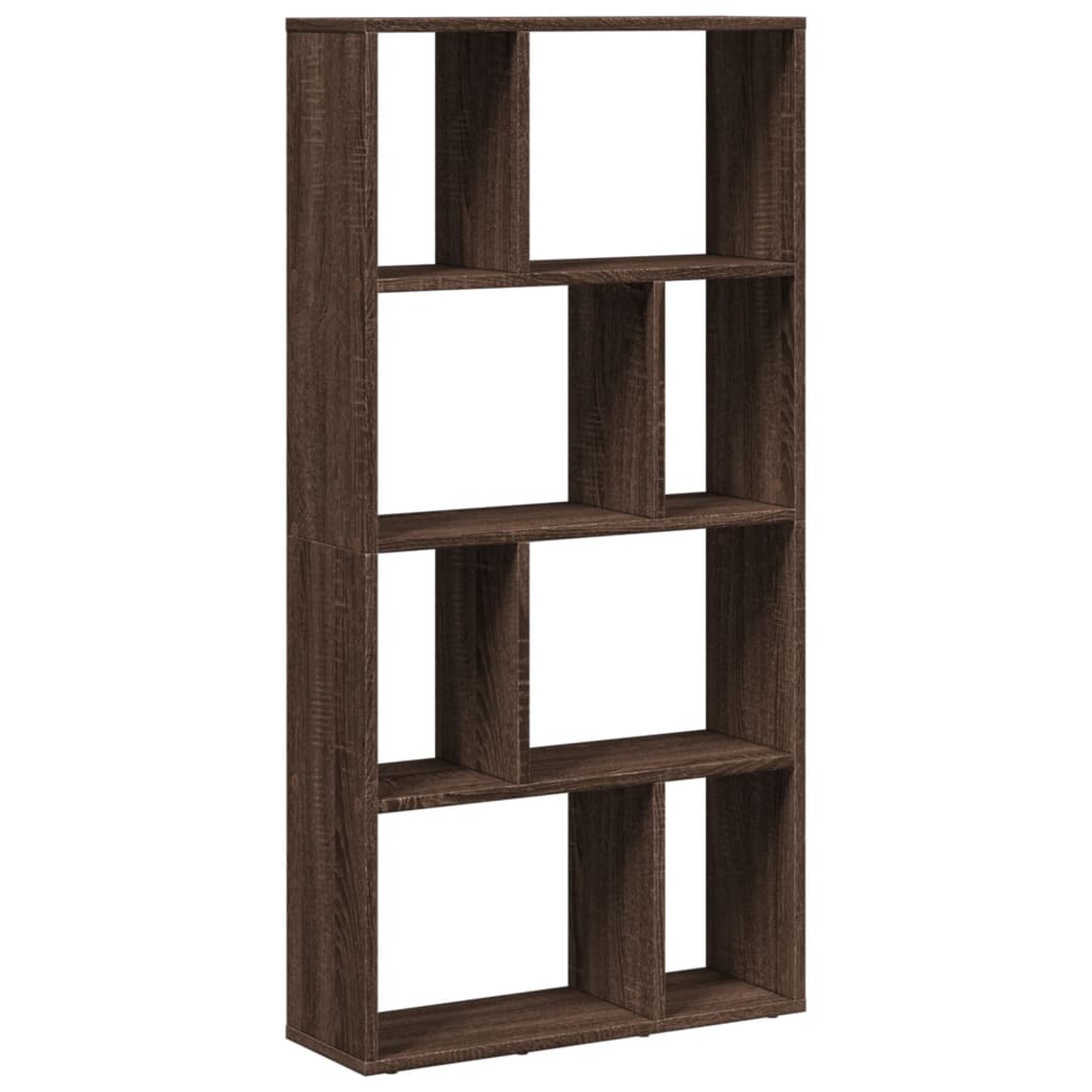 Bookcase, brown oak, 60x20x120 cm, processed wood