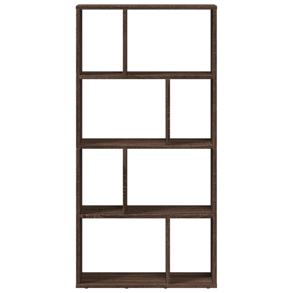 Bookcase, brown oak, 60x20x120 cm, processed wood