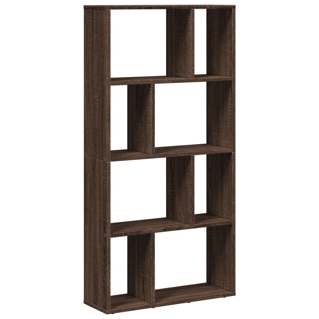 Bookcase, brown oak, 60x20x120 cm, processed wood