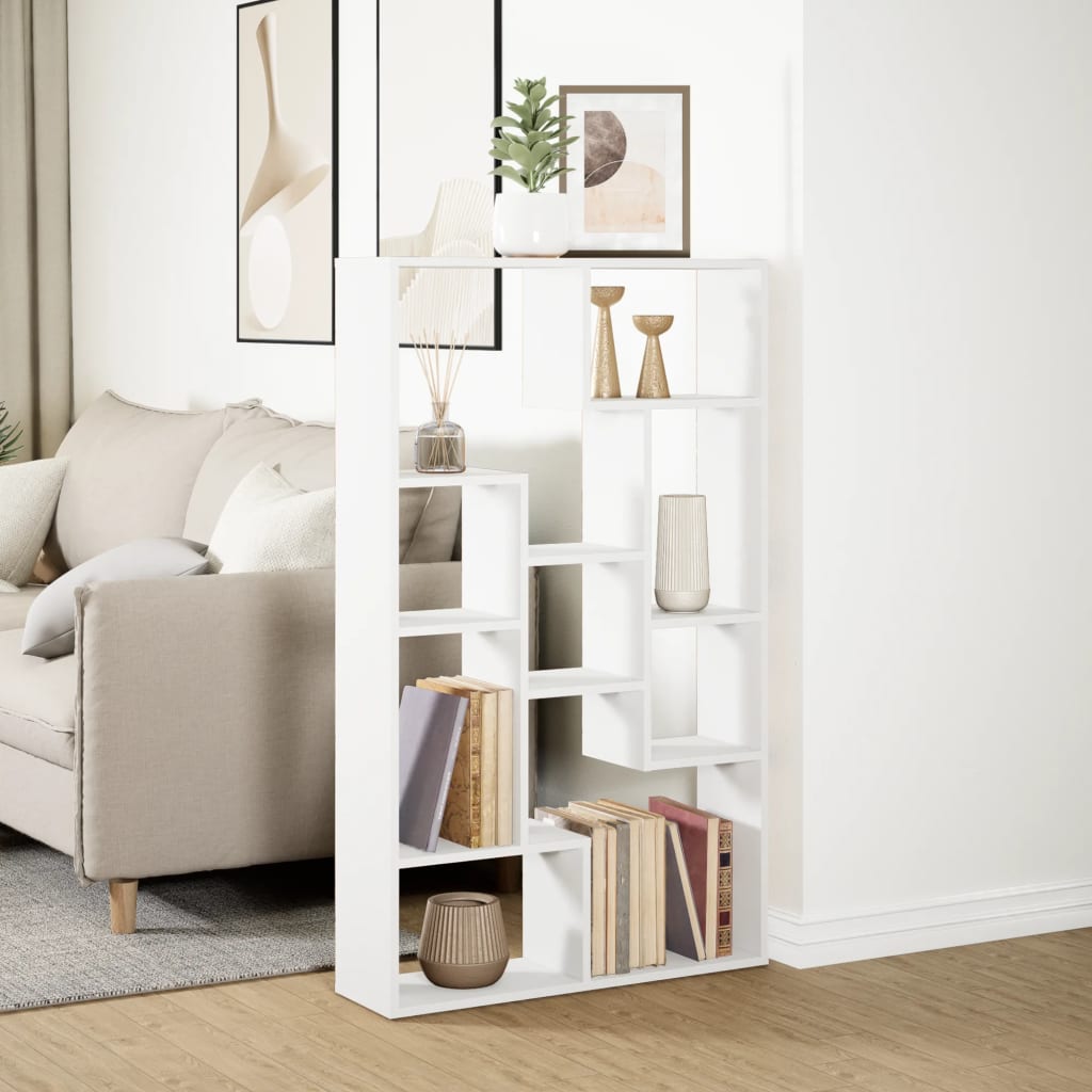 Bookcase, white, 72x20x120 cm, processed wood