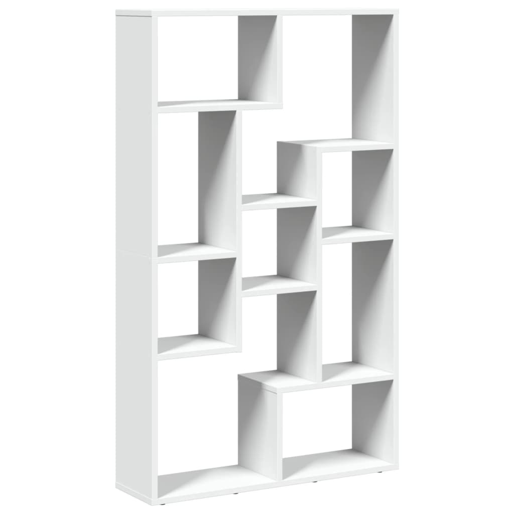 Bookcase, white, 72x20x120 cm, processed wood