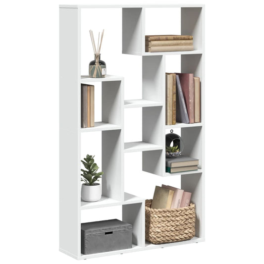 Bookcase, white, 72x20x120 cm, processed wood