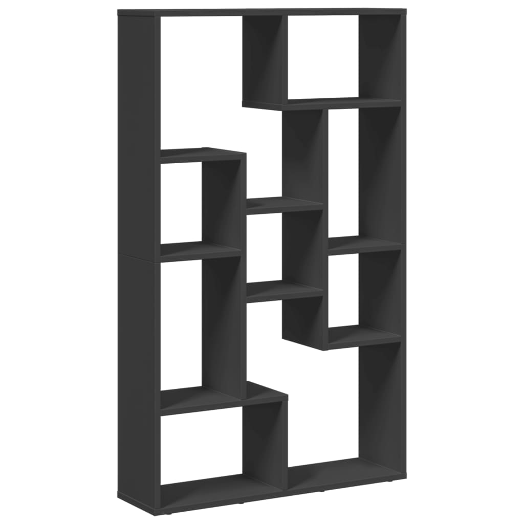 Bookcase, black, 72x20x120 cm, processed wood