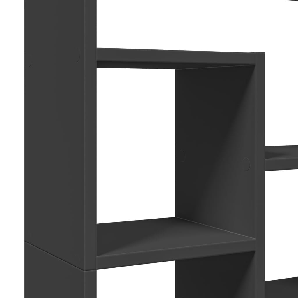 Bookcase, black, 72x20x120 cm, processed wood