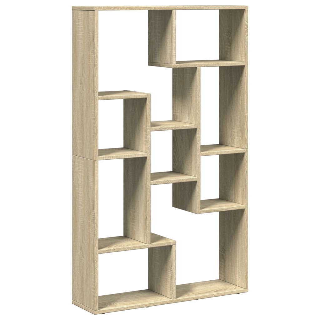 Bookcase, sonoma oak, 72x20x120 cm, processed wood