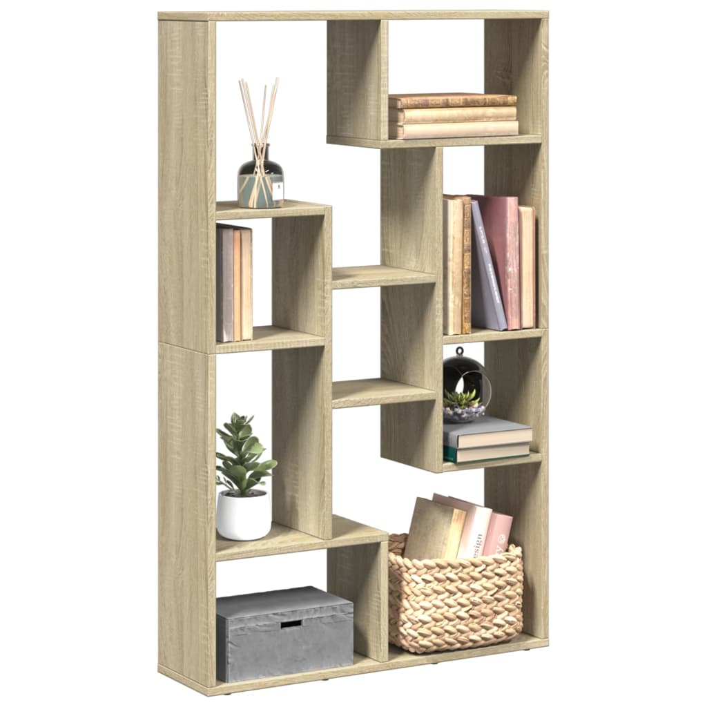 Bookcase, sonoma oak, 72x20x120 cm, processed wood