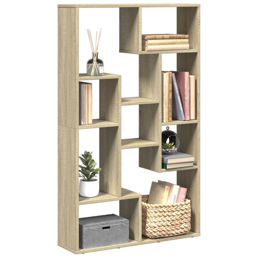 Bookcase, sonoma oak, 72x20x120 cm, processed wood