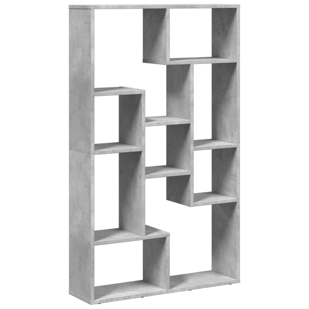 Bookcase, concrete grey, 72x20x120 cm, processed wood