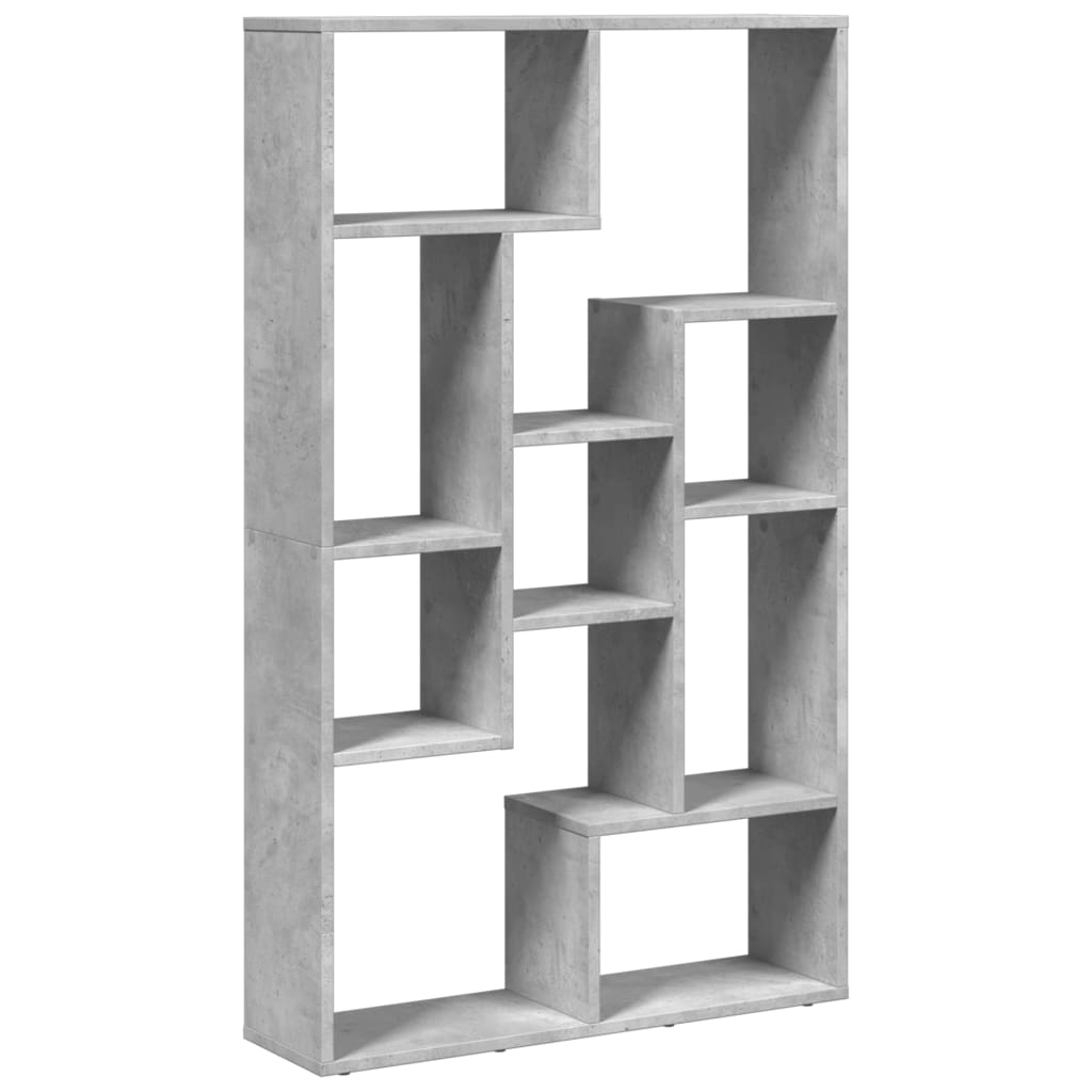 Bookcase, concrete grey, 72x20x120 cm, processed wood