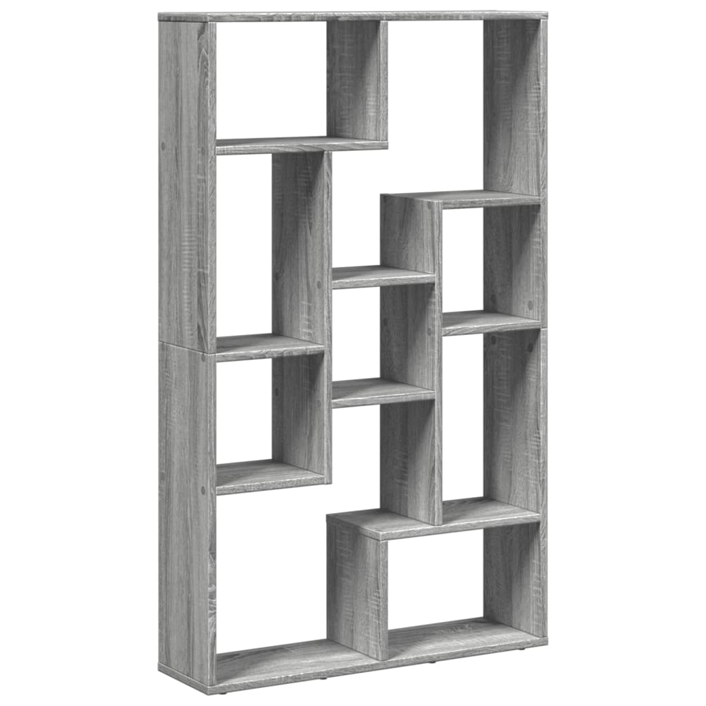 Bookcase, sonoma grey, 72x20x120 cm, engineered wood