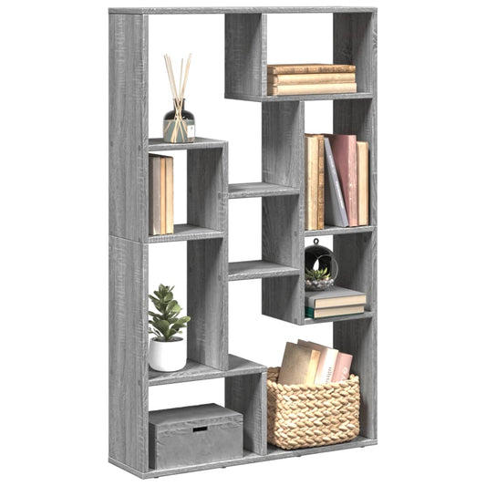 Bookcase, sonoma grey, 72x20x120 cm, engineered wood