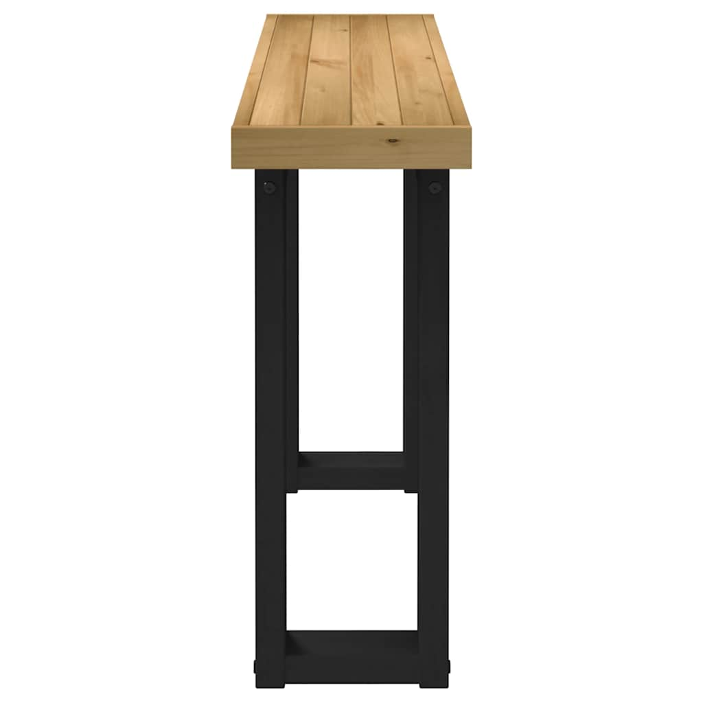 NOAIN Console Table U-shaped legs solid pine wood