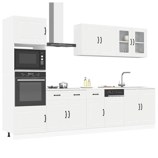 7-Piece Kitchen Cabinet Set "Kalmar" White Engineered Wood