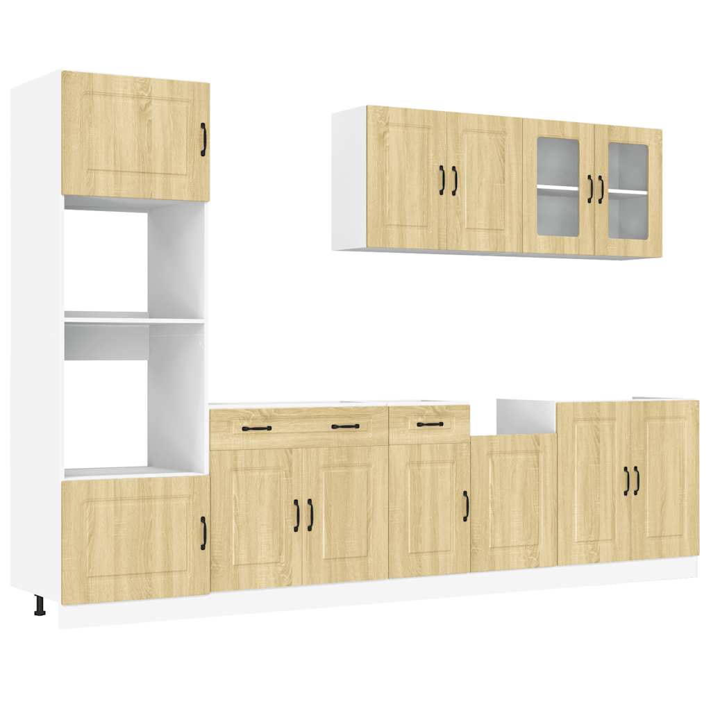 7-piece kitchen cabinet set "Kalmar" Sonoma oak