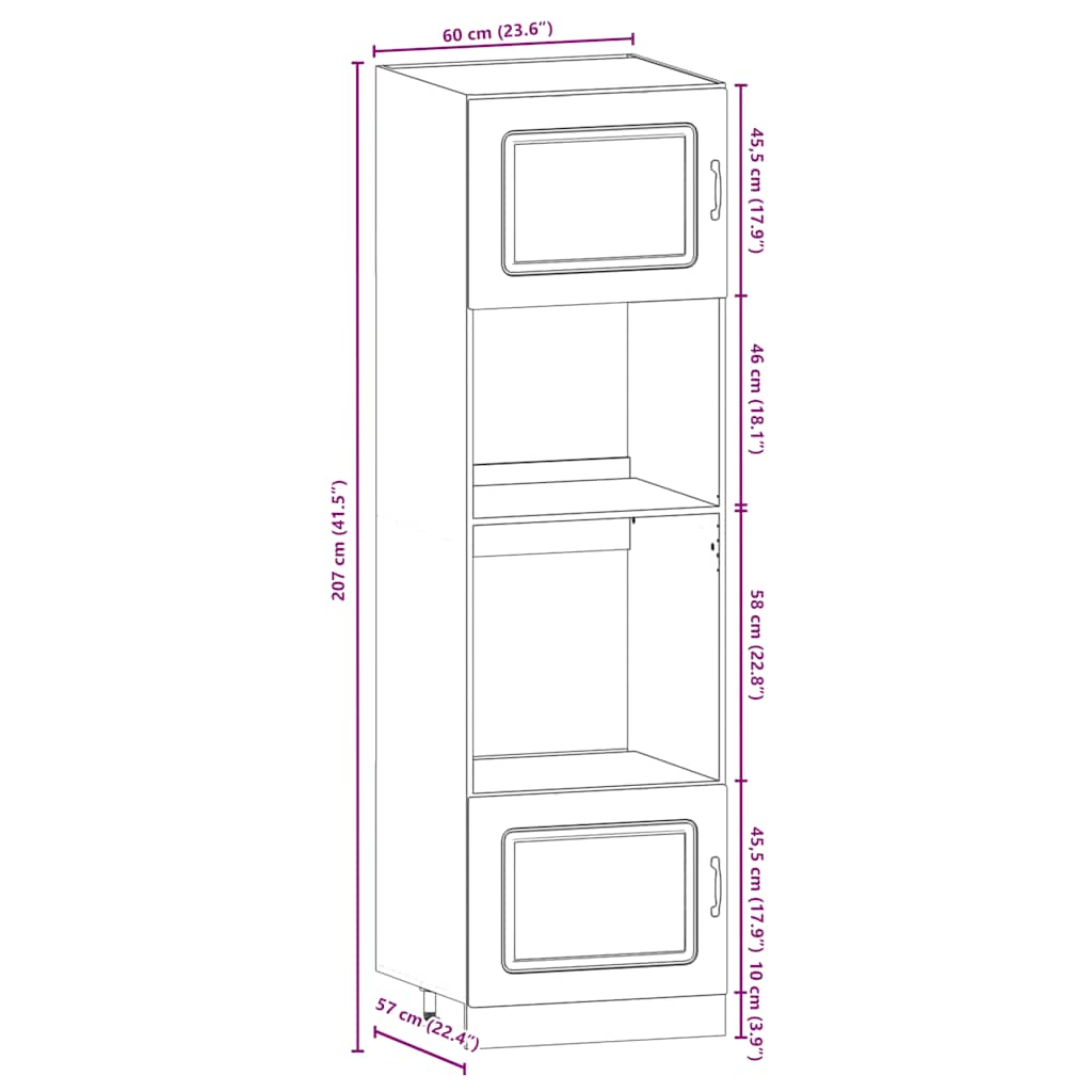 7-piece kitchen cabinet set "Kalmar" Sonoma oak