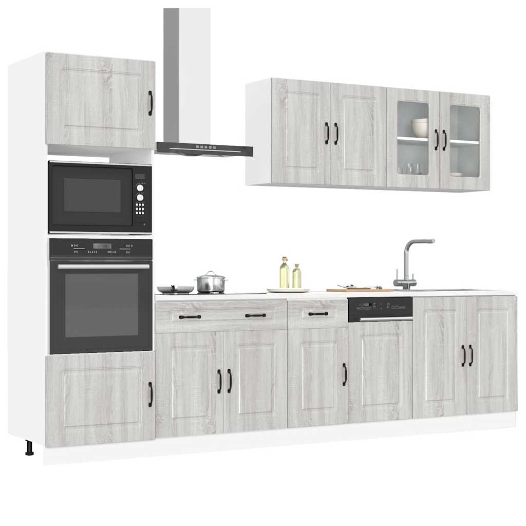 7-piece kitchen cabinet set "Kalmar" Sonoma wood gray