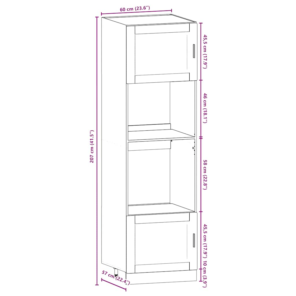 7-piece kitchen cabinet set "Kalmar" Sonoma oak