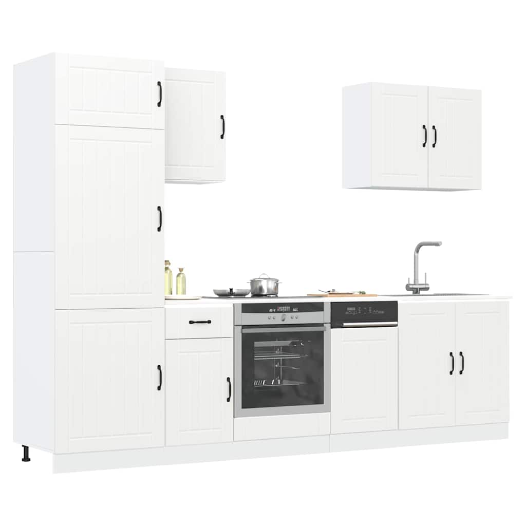 7-Piece Kitchen Cabinet Set "Kalmar" White Engineered Wood