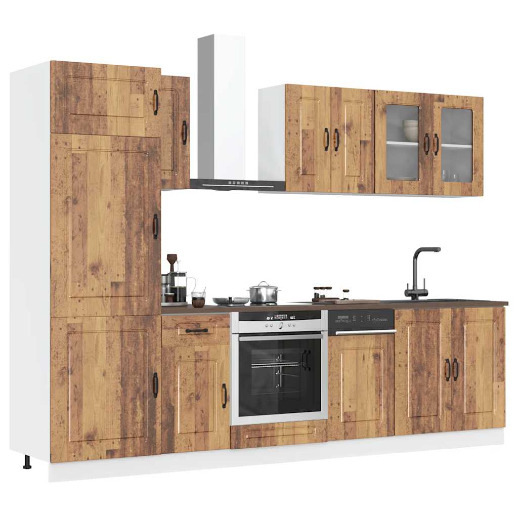 8-piece kitchen cabinet set "Kalmar" Old wood wood