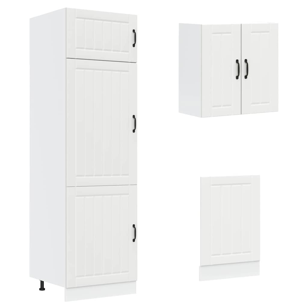 8-Piece Kitchen Cabinet Set "Kalmar" White Engineered Wood