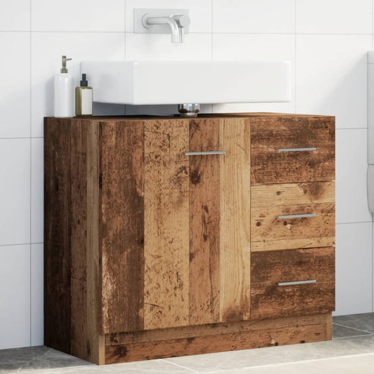 Sink cabinet, old wood, 63x30x54 cm, processed wood