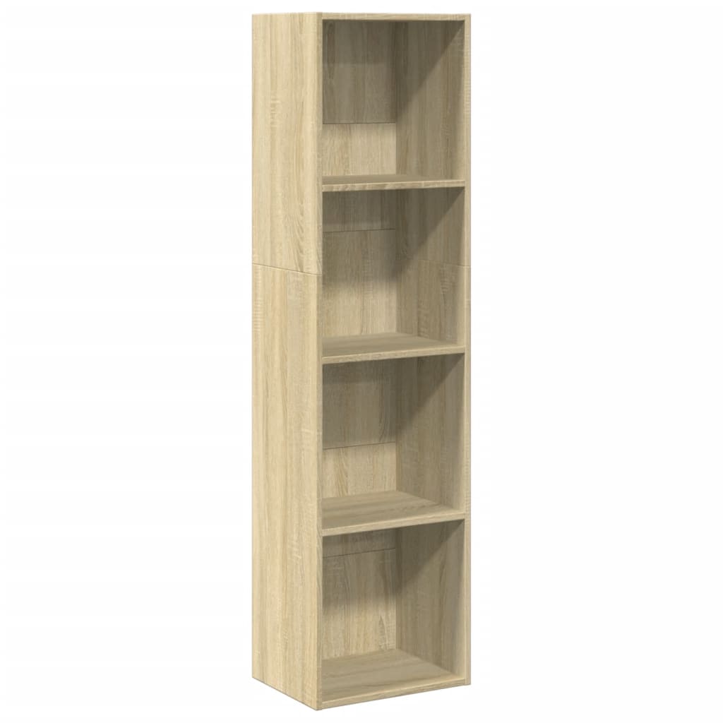 Bookcase, sonoma oak, 40x30x152 cm, processed wood