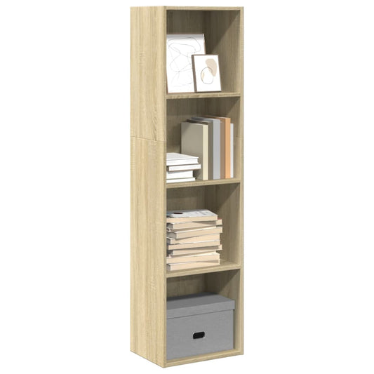 Bookcase, sonoma oak, 40x30x152 cm, processed wood