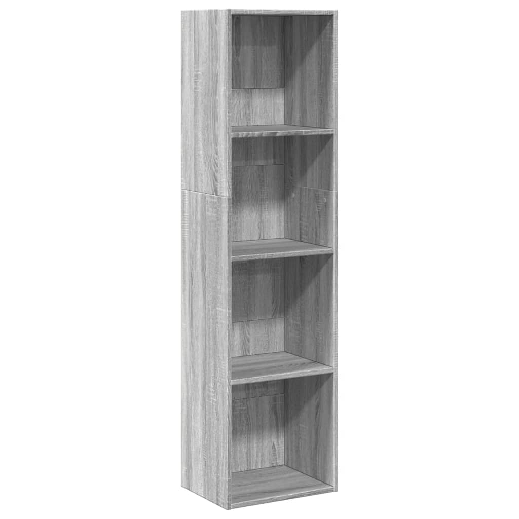 Bookcase, sonoma grey, 40x30x152 cm, engineered wood