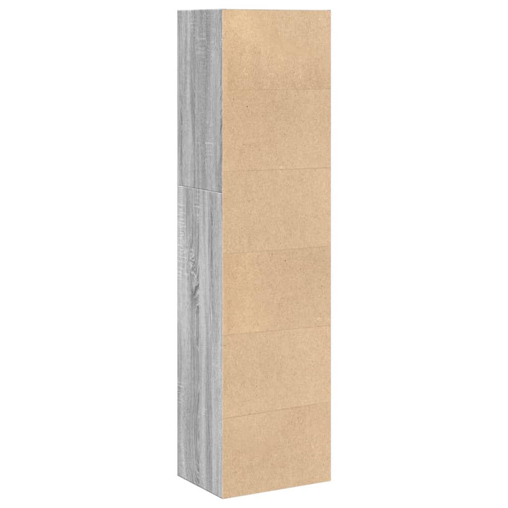 Bookcase, sonoma grey, 40x30x152 cm, engineered wood