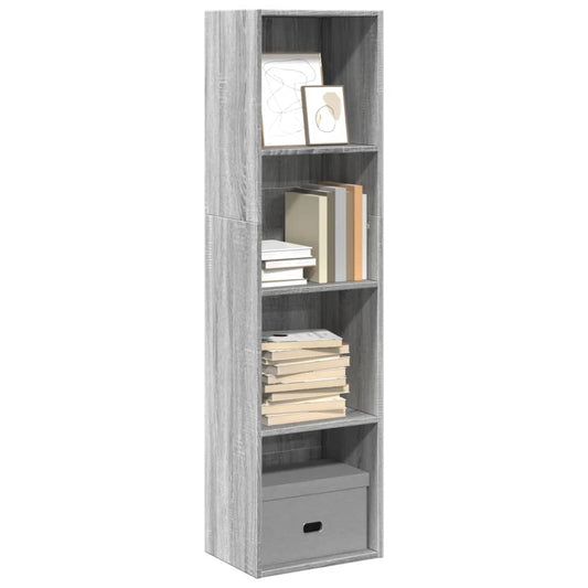 Bookcase, sonoma grey, 40x30x152 cm, engineered wood