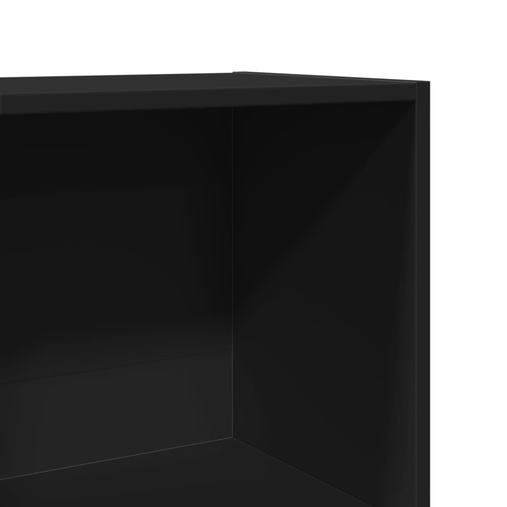 Bookcase, black, 40x30x189 cm, processed wood