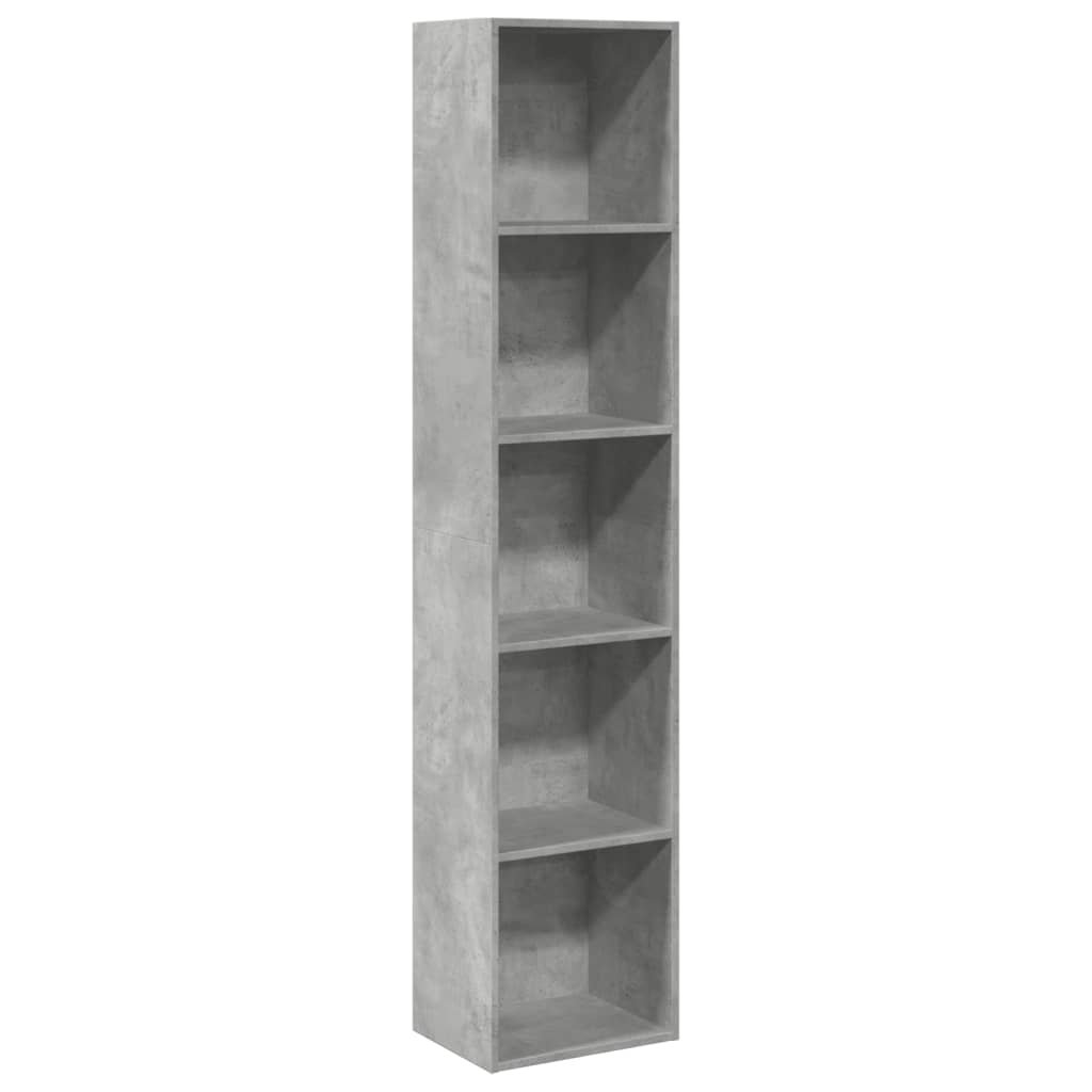 Bookcase, concrete grey, 40x30x189 cm, engineered wood