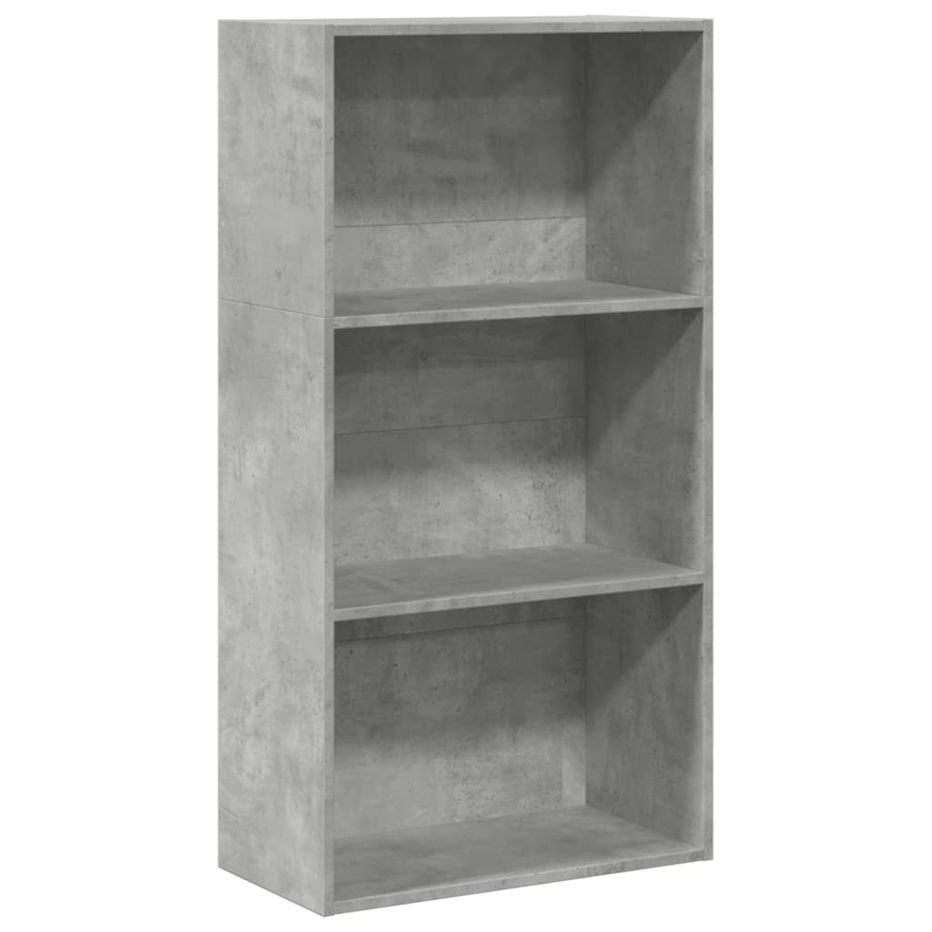 Bibliotecă, gri beton, 60x30x114 cm, lemn prelucrat