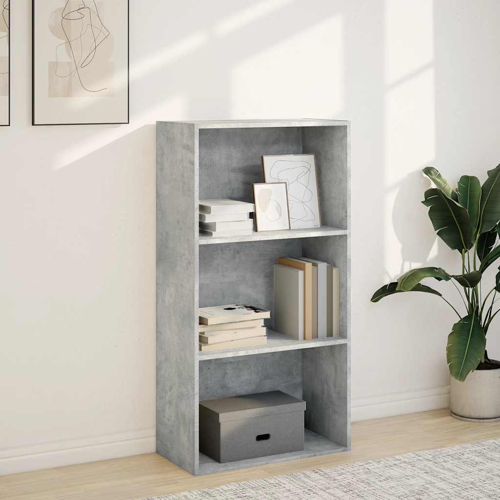 Bookcase, concrete grey, 60x30x114 cm, engineered wood