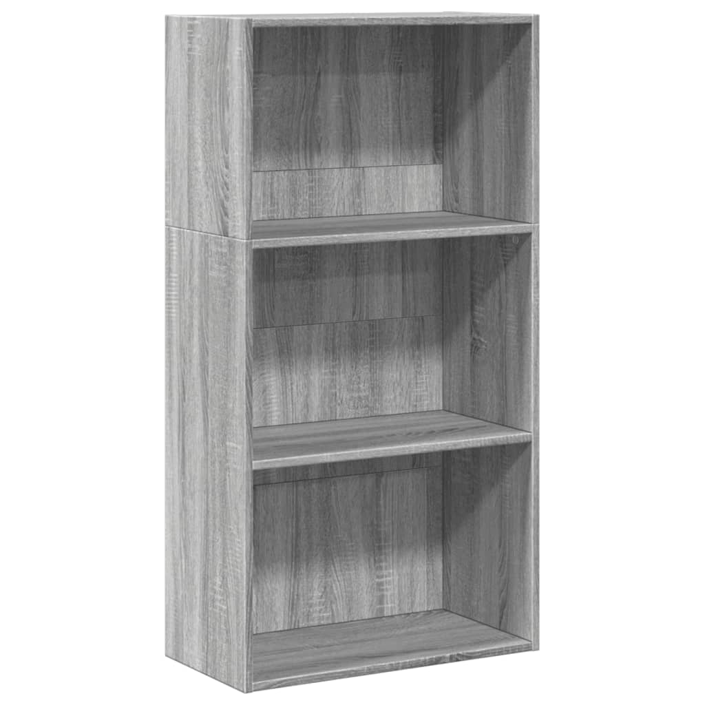 Bibliotecă, gri sonoma, 60x30x114 cm, lemn prelucrat